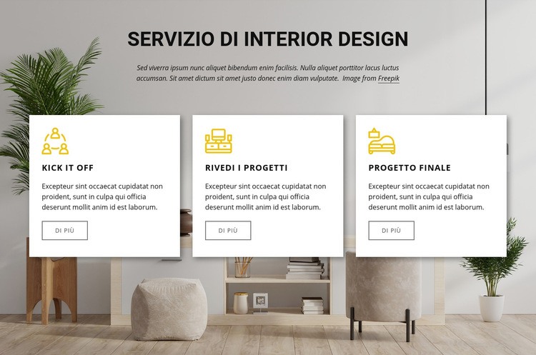 Servizi di interior design Costruttore di siti web HTML