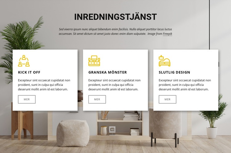 Inredningstjänster CSS -mall