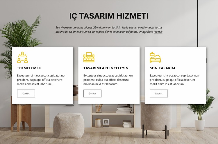 İç tasarım hizmetleri HTML5 Şablonu