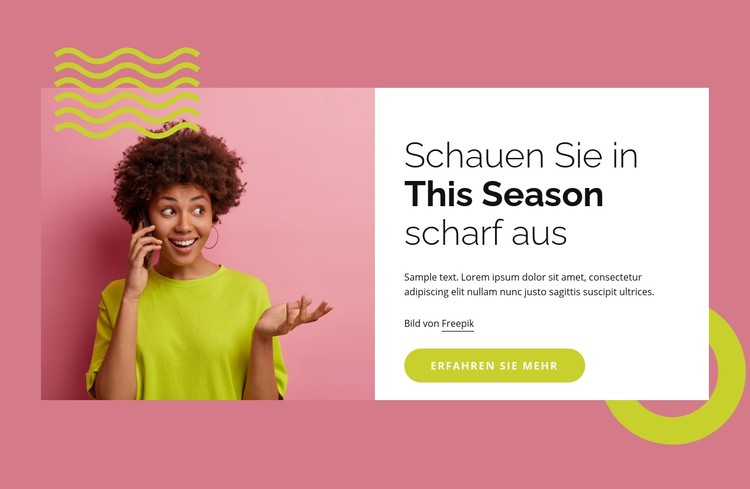 Sieh in dieser Saison scharf aus CSS-Vorlage