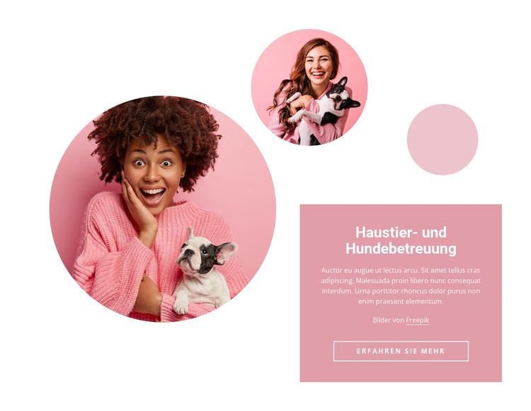 Jeder Hund ist einzigartig HTML-Vorlage