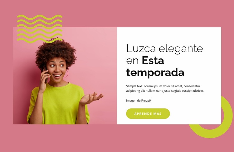 Luce bien en esta temporada Diseño de páginas web