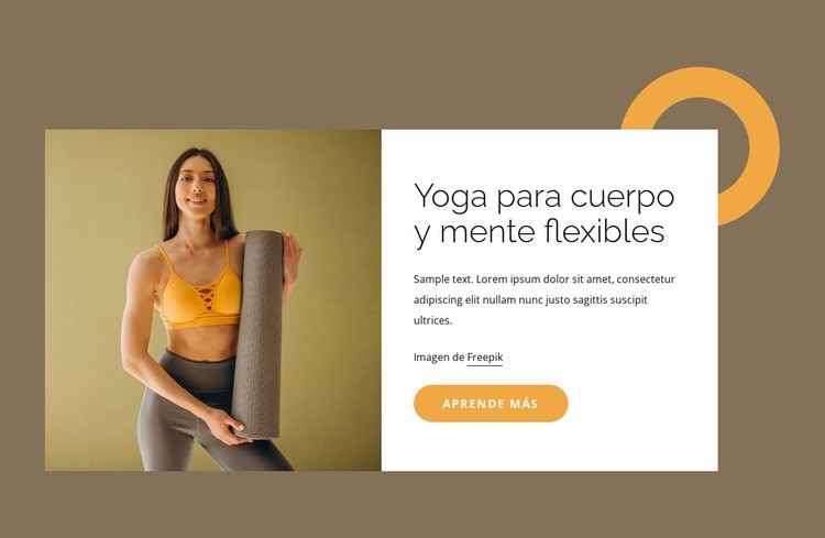 Yoga para una mente flexible Plantilla de una página