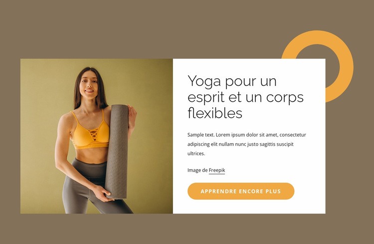 Yoga pour un esprit flexible Maquette de site Web