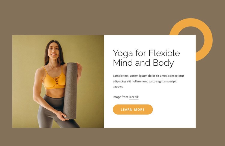 Yoga for flexible mind Homepage Design