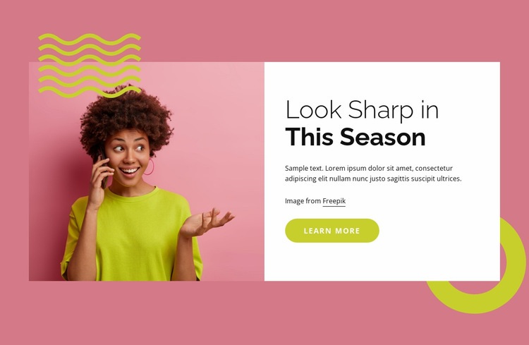 Look sharp in this season Homepage Design
