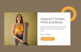 Yoga for flexible mind - Html Code Example by Nicepage