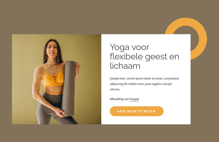 Yoga voor een flexibele geest HTML-sjabloon