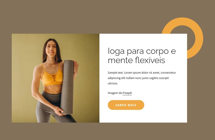 Ioga para mente flexível Construtor de sites HTML