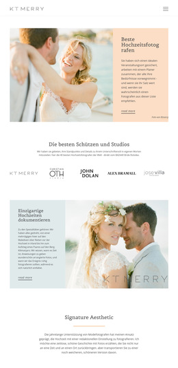 Schützen Für Besondere Hochzeit – Fertiges Website-Design