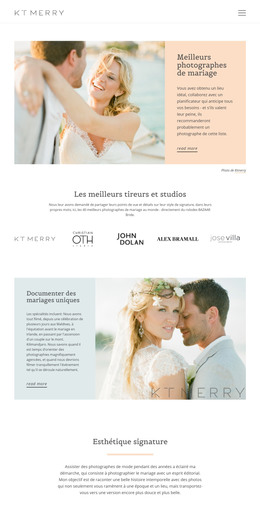 Modèle De Site Pour Tireurs Pour Mariage Spécial