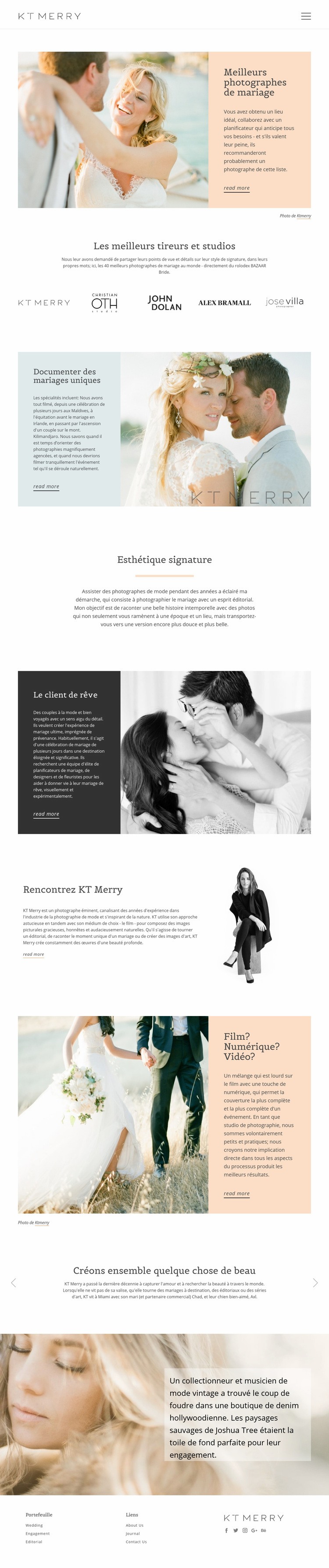 Tireurs pour mariage spécial Page de destination