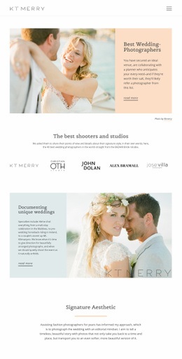 Site Template For Shooters For Special Wedding