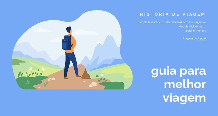 Histórias de viagem Design do site