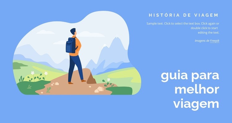 Histórias de viagem Maquete do site