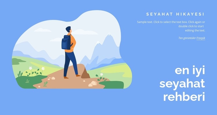 Seyahat hikayeleri Web Sitesi Mockup'ı