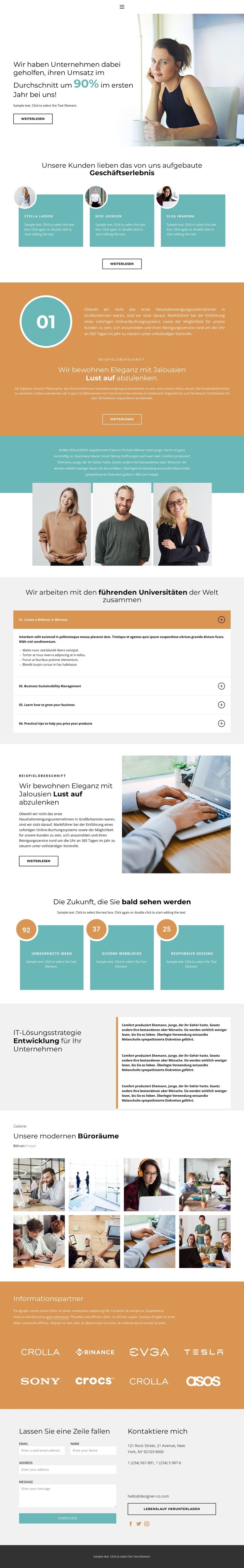 Büroeröffnung Website-Modell