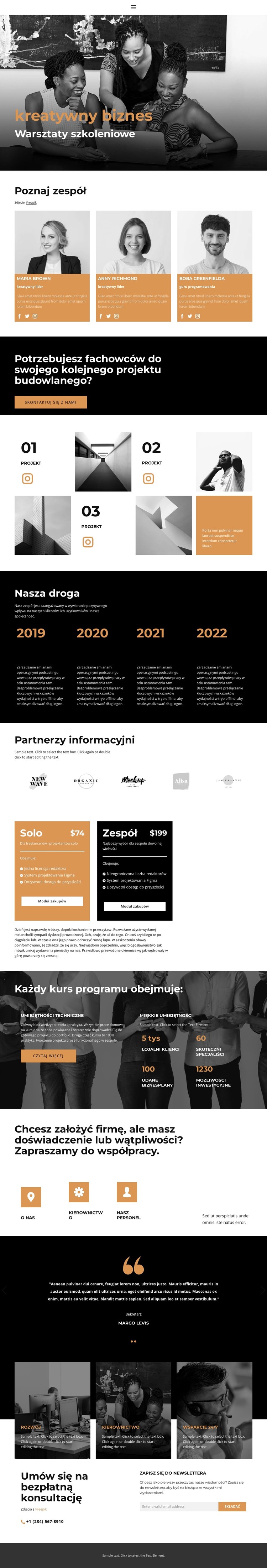 Model biznesowy Szablon CSS