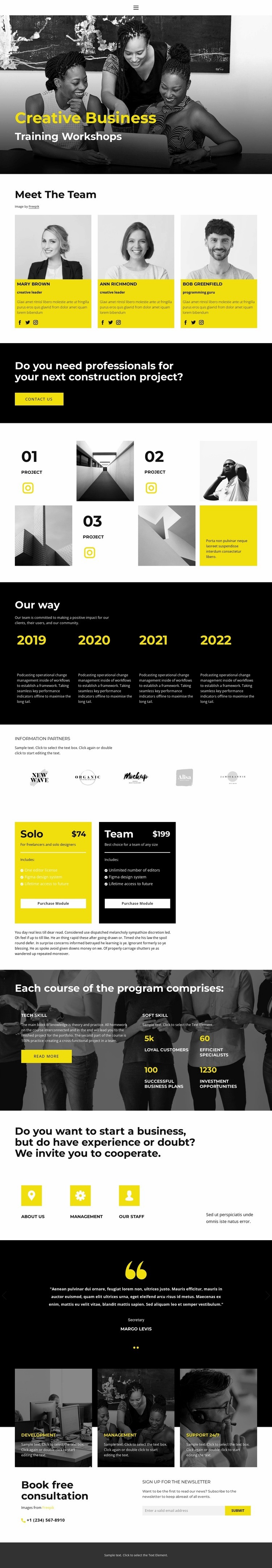 Business model Squarespace Template Alternative