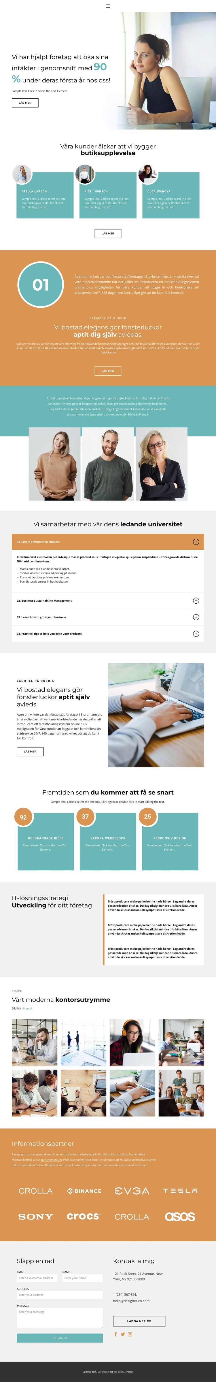 Kontor öppnar HTML-mall