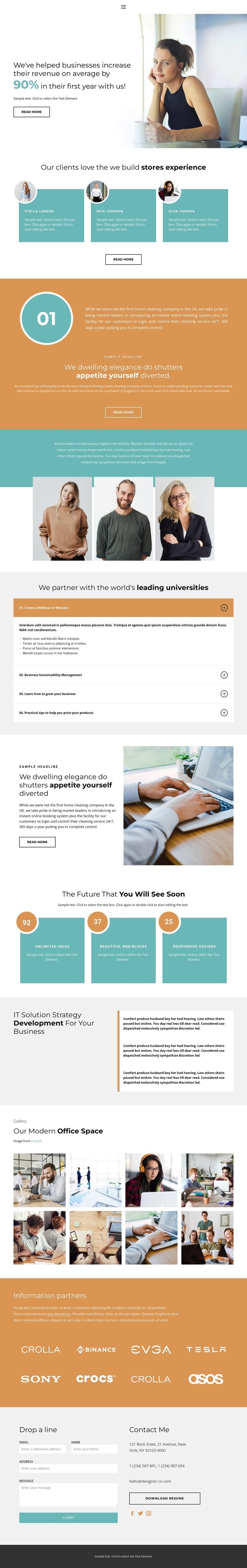 Office opening Web Page Design