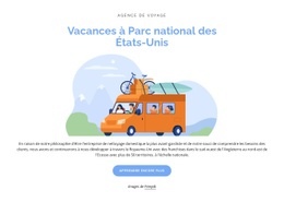Planification De Road Trip Dans Les Parcs Nationaux - Maquette De Site Web Simple