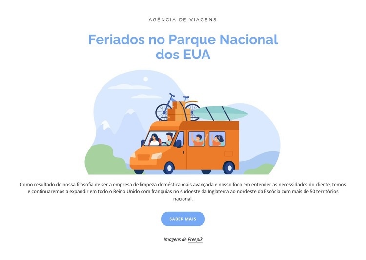 Planejamento de viagens rodoviárias de parques nacionais Modelos de construtor de sites