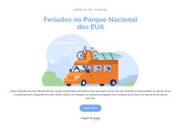 Planejamento De Viagens Rodoviárias De Parques Nacionais Modelo HTML CSS Simples