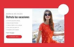 Disfruta Tus Vacaciones -Maqueta De Sitio Web Lista Para Usar