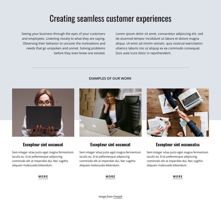 Consulting and planning studio Homepage Design