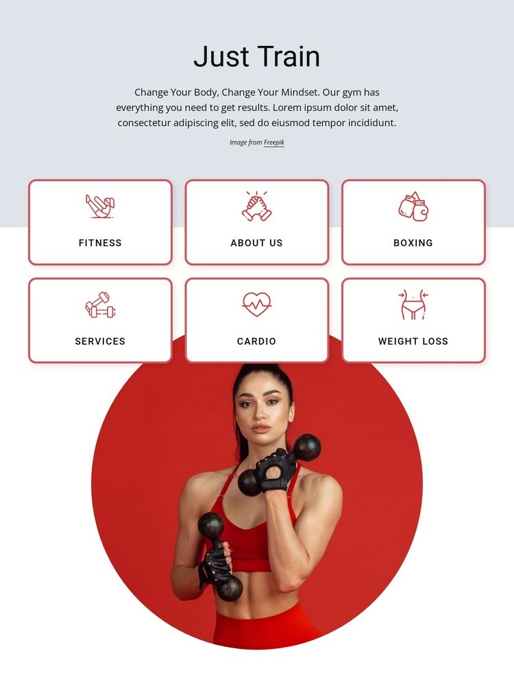 Unlimited fitness, yoga, swimming, bouldering Html Code Example