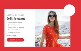 Goditi La Tua Vacanza - Mockup Di Sito Web Pronto Per L'Uso