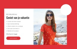 Geniet Van Je Vakantie - Gratis HTML-Sjabloon