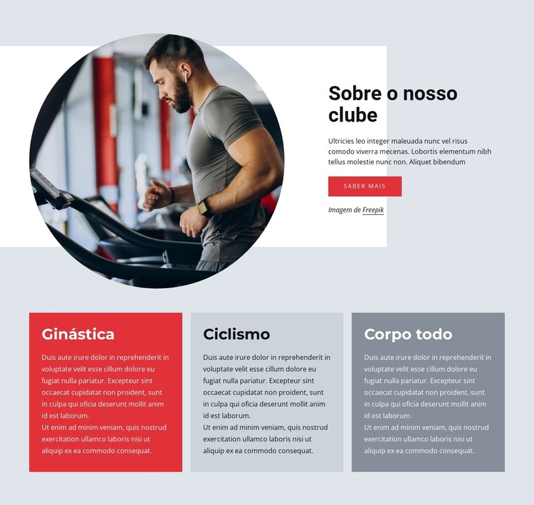 Treino total do corpo Template CSS