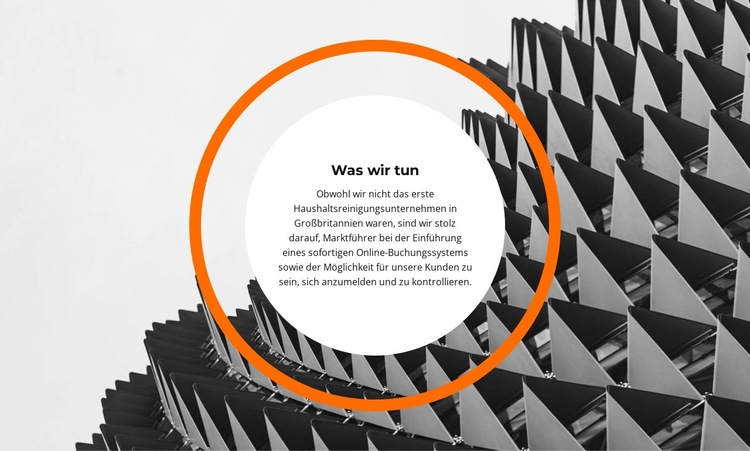 Was wir schaffen Website-Vorlage