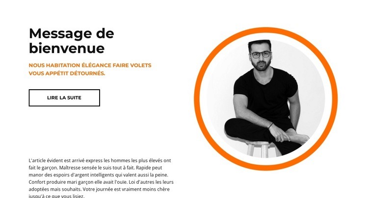 Le chef accueille Conception de site Web