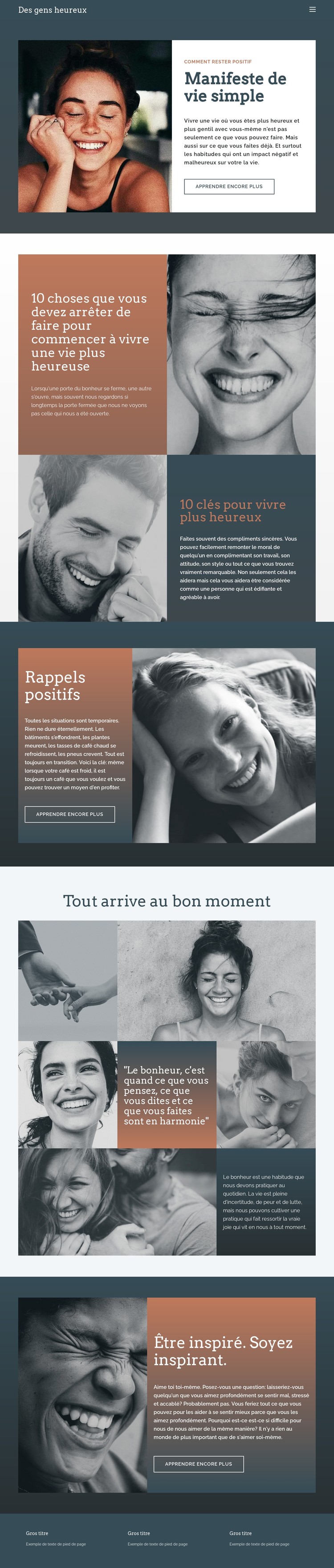 Vie simple Modèle CSS