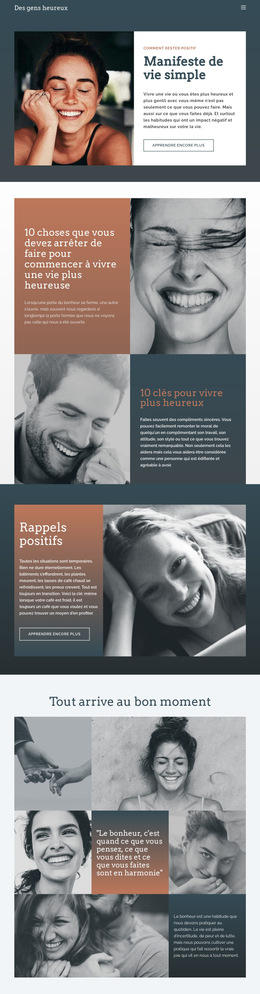 Vie Simple - Meilleur Modèle De Site Web