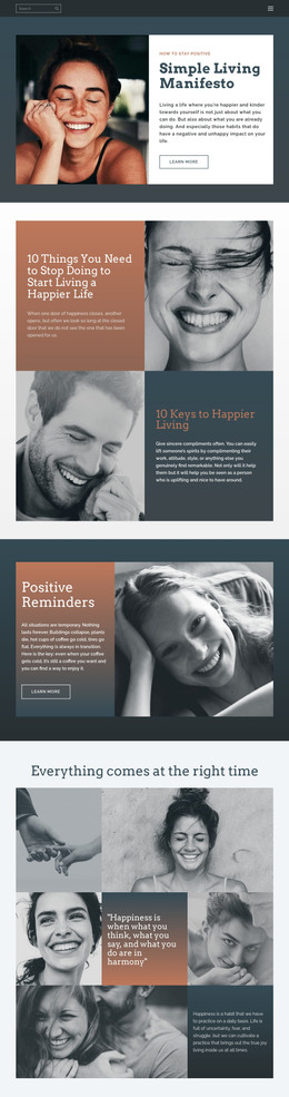 Simple Living Manifesto - Premium Elements Template