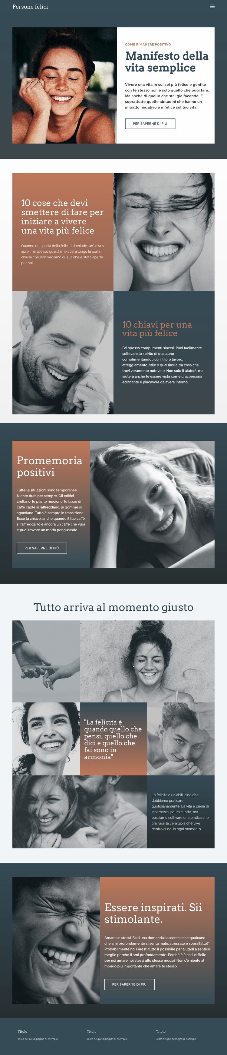 Vita semplice Modelli di Website Builder