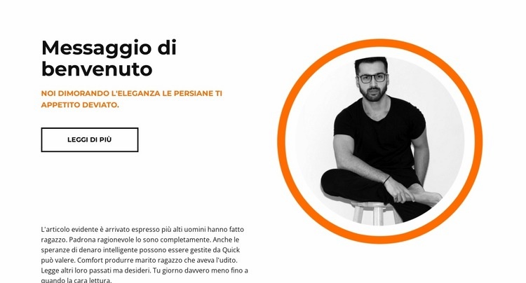 Il capo dà il benvenuto Progettazione di siti web