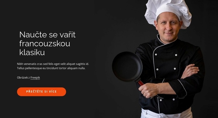 Tradiční kurzy vaření Šablona webové stránky