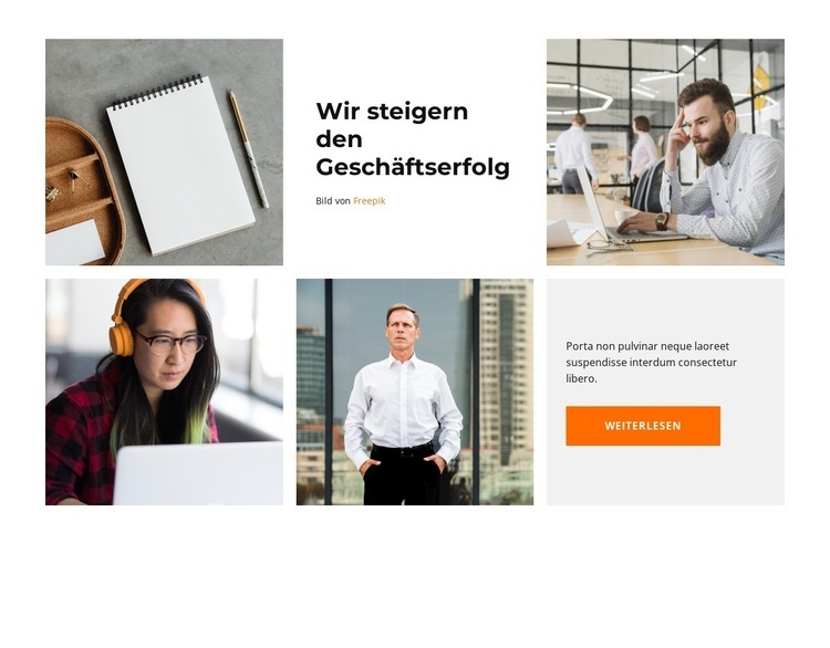 Leben im Büro HTML Website Builder