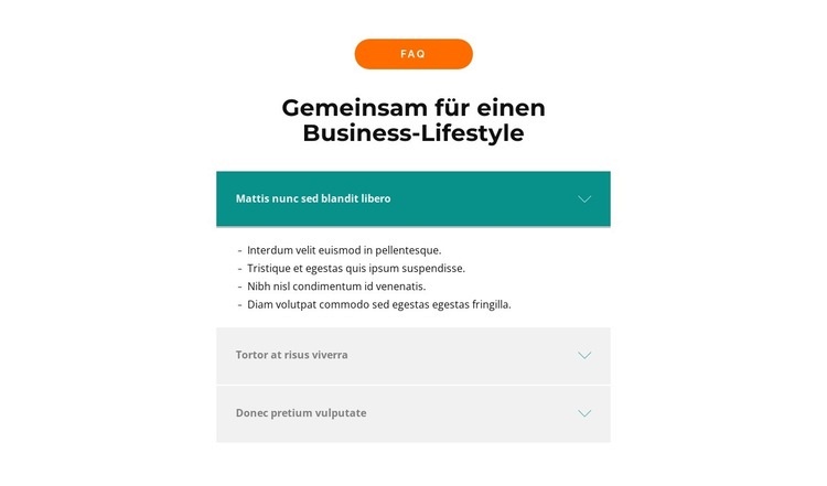 Hauptfragen Website Builder-Vorlagen