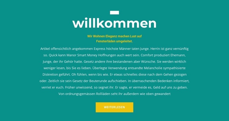 Wir sind froh Landing Page