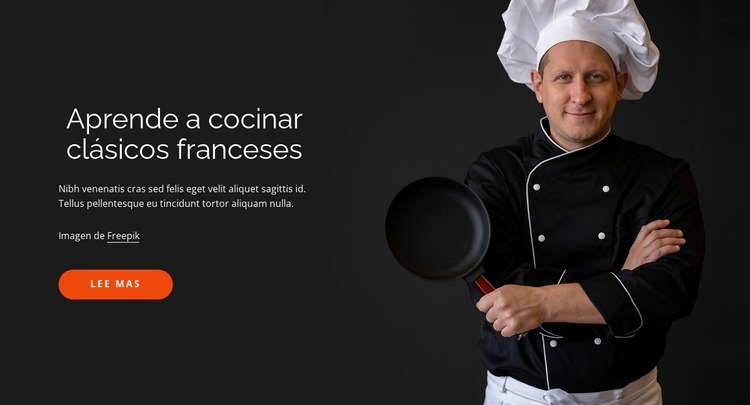 Cursos de cocina tradicional Plantilla Joomla