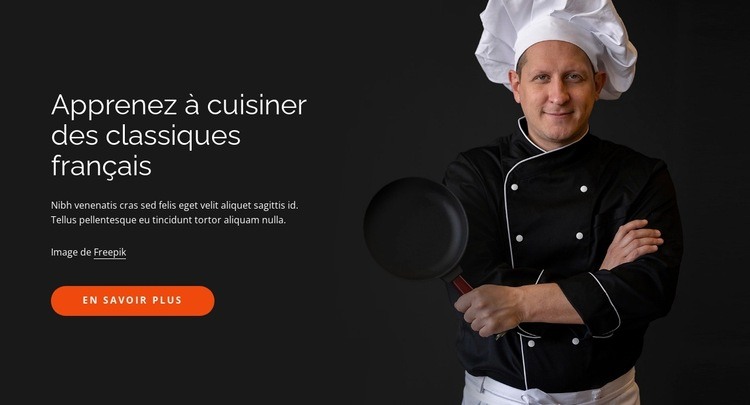 Cours de cuisine traditionnelle Conception de site Web