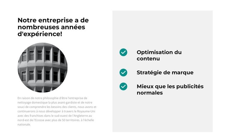 Début de notre projet Modèles de constructeur de sites Web