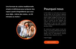 Cuisiner, Apprendre, Rire, Manger Modèle CSS Réactif