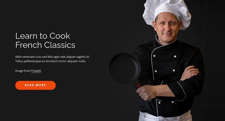 Traditional cooking courses Html Website Builder